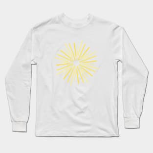 Yellow Sun Burst Long Sleeve T-Shirt